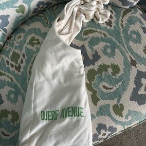 Djerf Avenue Cream Bag with Green Logo